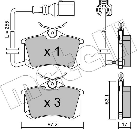 Тормозные колодки Metelli. Артикул 22-0100-4