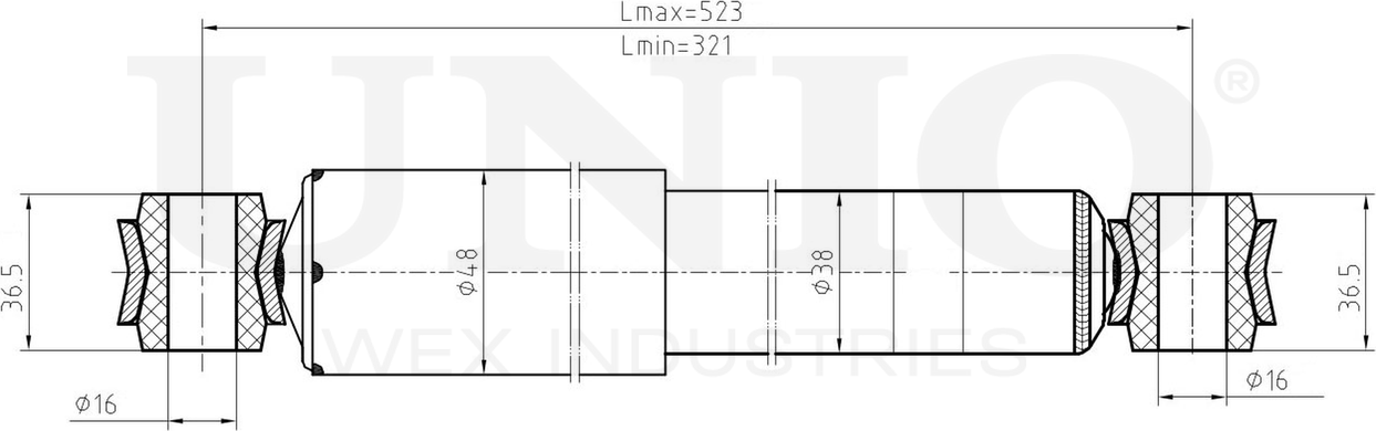Амортизатор подвески (Unio). Артикул SAB-10509