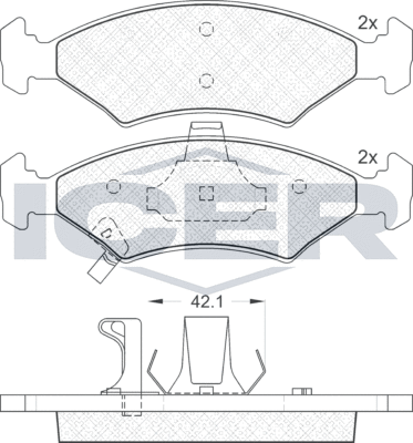 Тормозные колодки Icer. Артикул 181231