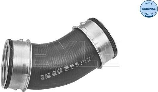 Патрубок интеркулера Meyle (AEM (этилен-акрилатный каучук)). Артикул 100 036 0082