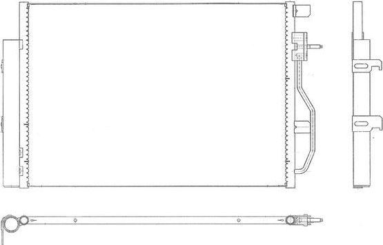 Радиатор кондиционера (конденсатор) Sakura для Chevrolet Aveo II 2011-2015. Артикул 5081-9801