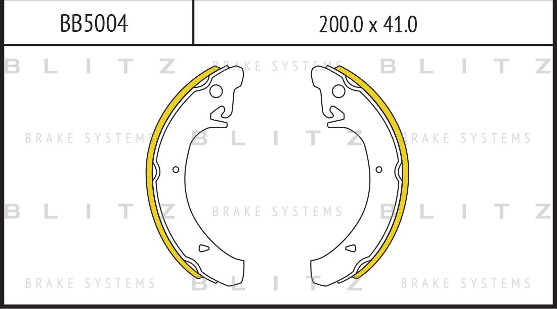 Колодки тормозные барабанные LADA 2108-2110/Priora 1986 (Blitz) Blitz. Артикул BB5004