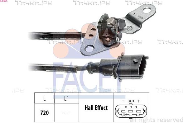 Датчик положения распредвала Facet Made in Italy - OE Equivalent для Maserati Ghibli III 2013-2026. Артикул 9.0361