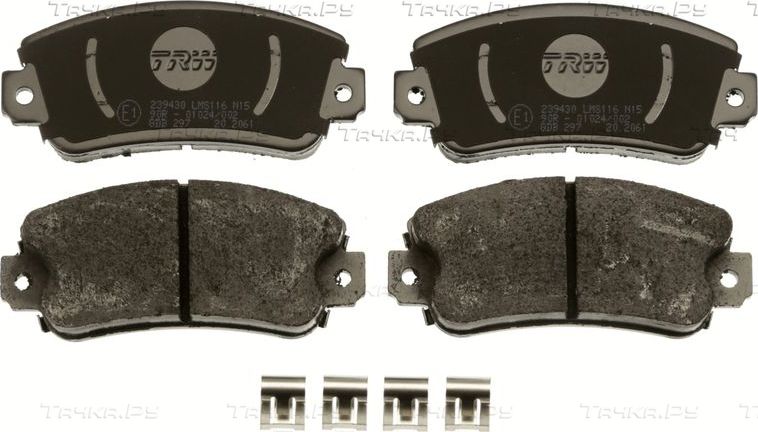 Тормозные колодки TRW COTEC передние для Daihatsu Charade I 1981-1983. Артикул GDB297