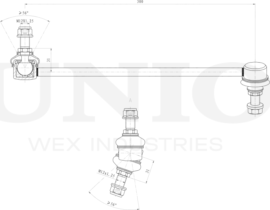 Тяга/стойка стабилизатора (Unio). Артикул SSP-50053