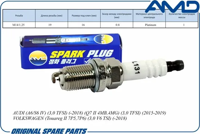 Свеча зажигания (AMD). Артикул AMD.PL131