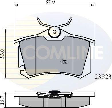 Тормозные колодки Comline Comline. Артикул CBP01761