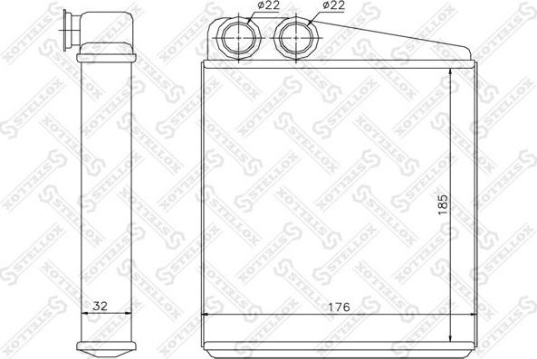 Радиатор отопителя (печки) Stellox. Артикул 10-35117-SX