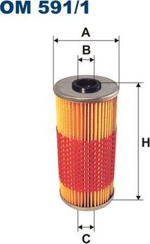 Масляный фильтр Filtron. Артикул OM 591/1
