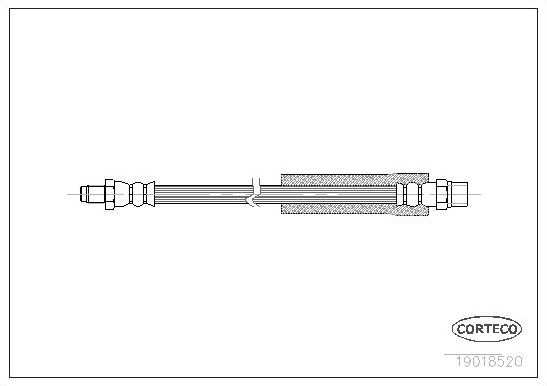 Тормозной шланг Corteco задний наружный для Audi S2 I 1993-1995. Артикул 19018520