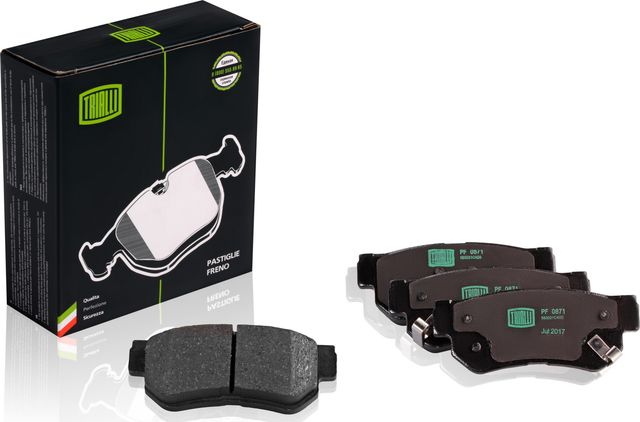 Тормозные колодки Trialli задние для Hafei Saibao 2005-2009. Артикул PF 0871