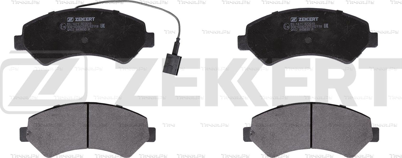 Тормозные колодки Zekkert передние для Citroen Jumper II 2006-2026. Артикул BS-1471