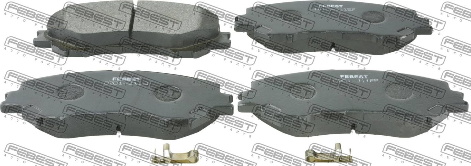 Тормозные колодки Febest. Артикул 0201-J11EF