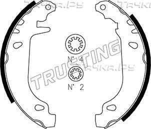 Тормозные колодки Trusting задние для Peugeot 306 1993-2002. Артикул 022.032