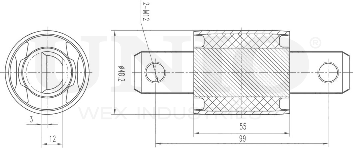 Сайлентблок рычага подвески (Unio). Артикул RMP-20096
