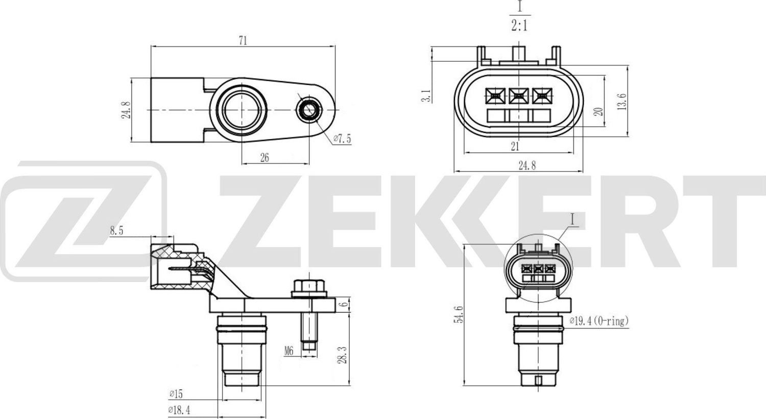 Датчик положения распредвала Zekkert. Артикул SE-5055