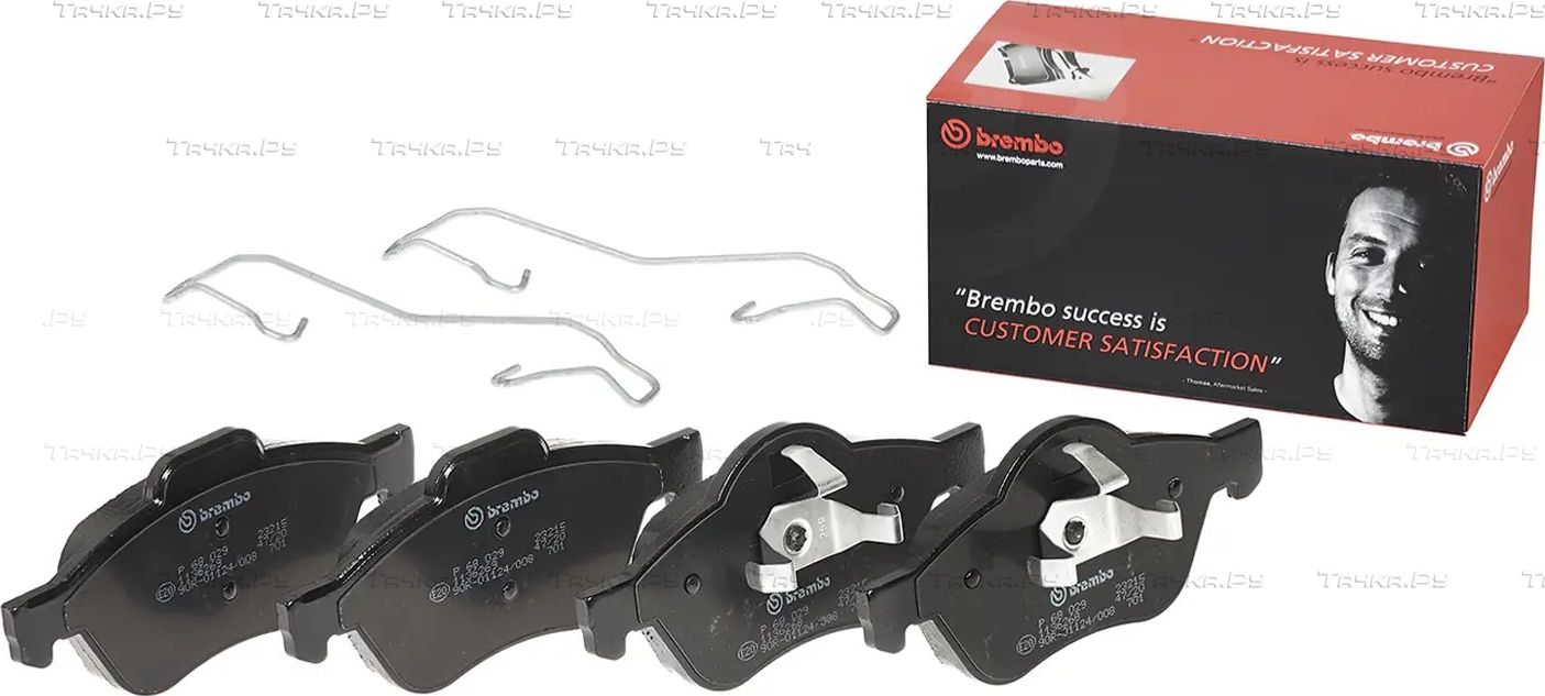 Тормозные колодки Brembo PRIME LINE передние для Renault Laguna II 2001-2007. Артикул P 68 029