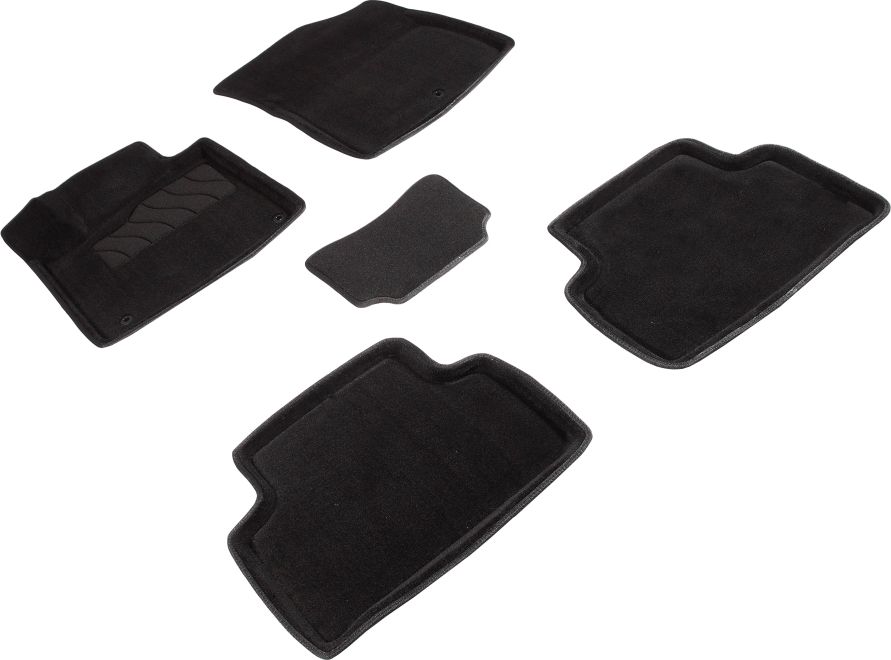 Коврики 3D Seintex для салона Kia Sorento IV 5 мест 2020-2026 ЧЕРНЫЕ. Артикул 95066