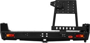 Бампер силовой OJ задний с калиткой под запаску для Nissan Patrol Y61 2004-2010. Артикул 03.119.02