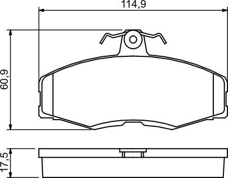 Тормозные колодки Bosch. Артикул 0 986 468 613