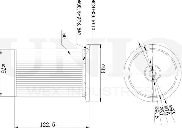 Фильтр топливный (Unio). Артикул FLT-50018