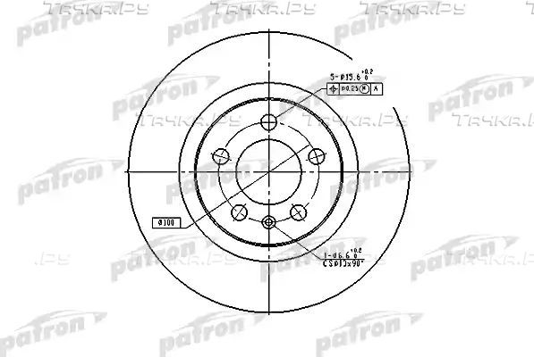 Тормозной диск Patron передний для Volkswagen Golf IV 1997-2006. Артикул PBD4027