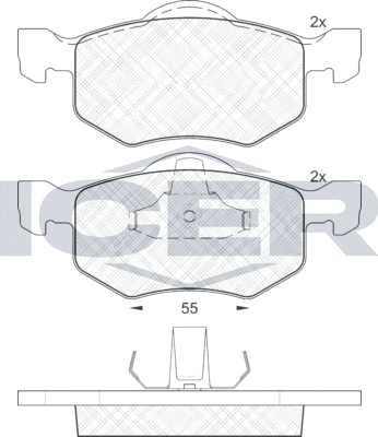 Тормозные колодки Icer. Артикул 181532