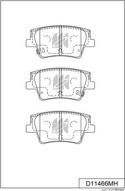 Тормозные колодки MK Kashiyama. Артикул D11466MH