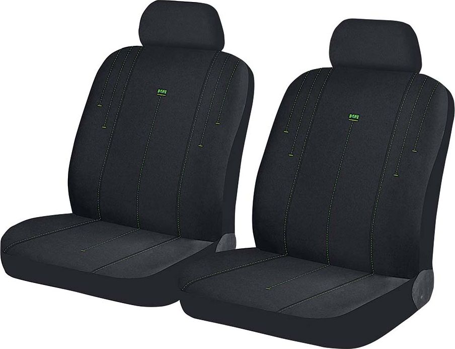 Чехлы универсальные Hadar Rosen Direct облегченные на передние сидения авто, цвет Черный/Зеленый. Артикул 10564