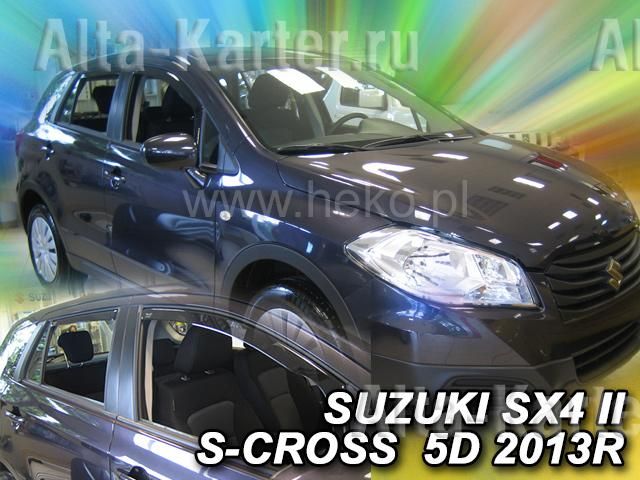 Дефлекторы Heko для окон Suzuki SX4 II S-Cross 2013-2026. Артикул 28645