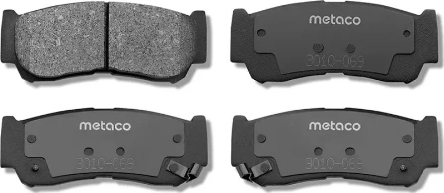 Колодки тормозные задние дисковые к-кт (Metaco). Артикул 3010069