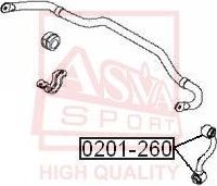 Сайлентблок переднего рычага подвески Asva. Артикул 0201-260