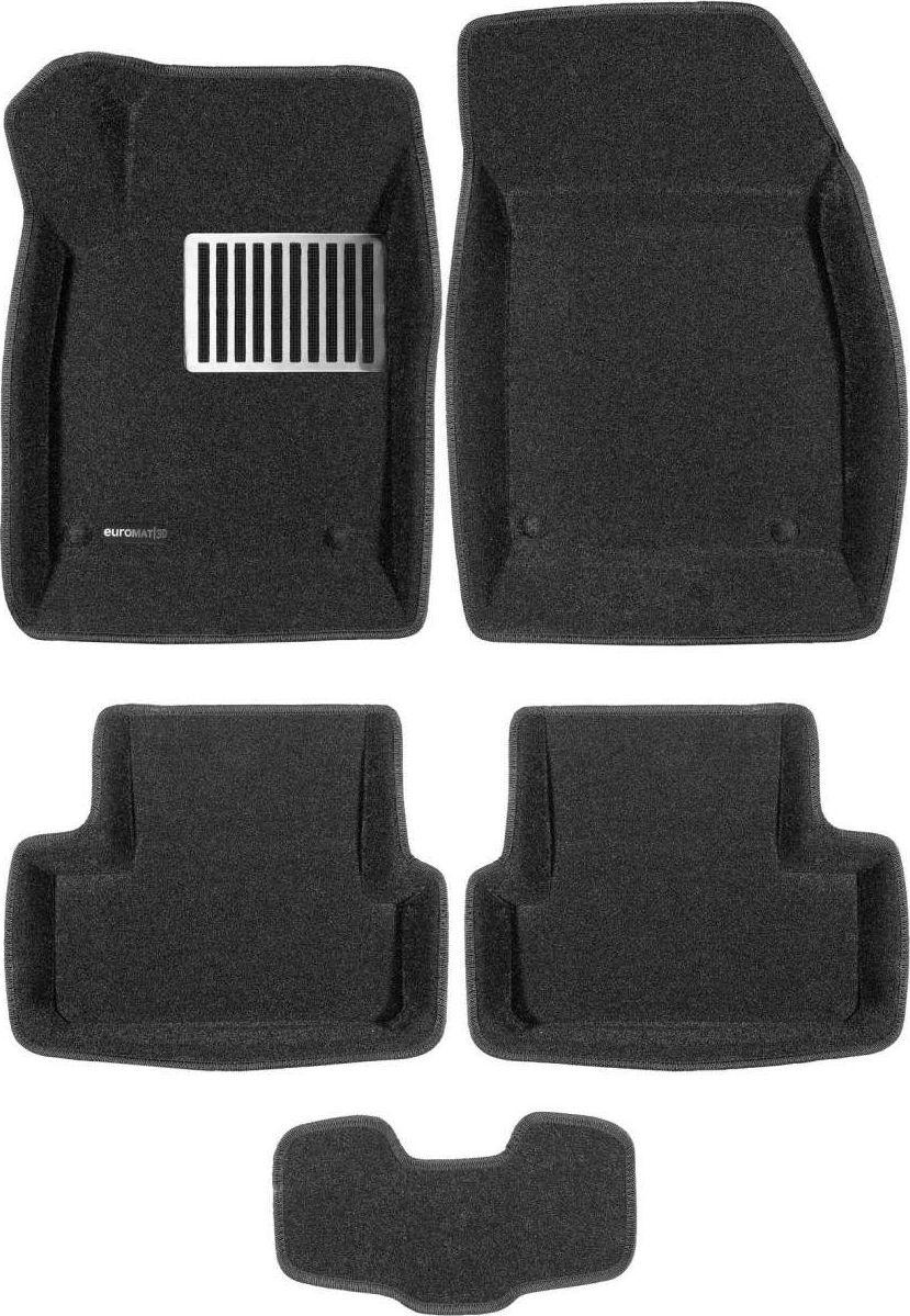 Коврики текстильные Euromat 3D Lux для салона Opel Astra J 2010-2015 Темно-серые. Артикул EM3D-001504G