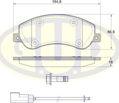 Тормозные колодки G.U.D.. Артикул GBP125002
