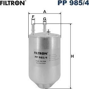 Топливный фильтр Filtron. Артикул PP 985/4