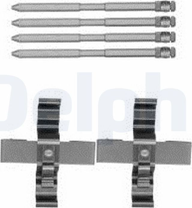 Комплект монтажный дисковых тормозных колодок Delphi. Артикул LX0569