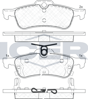 Тормозные колодки Icer. Артикул 182101