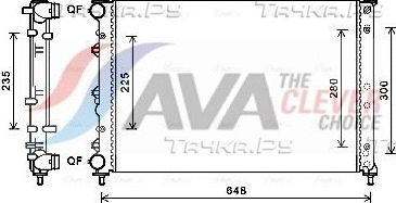 Радиатор охлаждения двигателя AVA для Alfa Romeo 147 I 2001-2010. Артикул AL2144