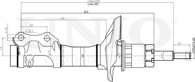 Амортизатор подвески (Unio). Артикул SAB-20033