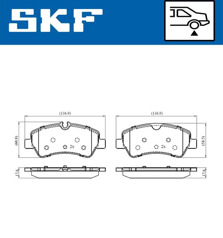 Тормозные колодки SKF. Артикул VKBP 90102