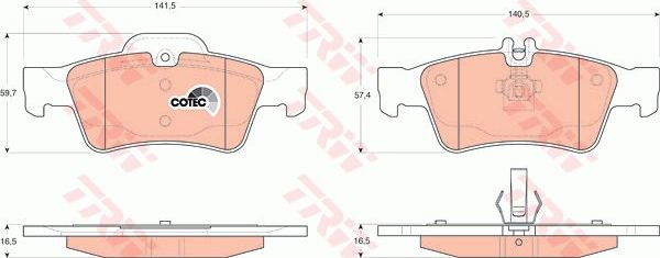 TRW GDB1546 Колодки тормозные MERCEDES-BENZ W211 W212 W220 W221 R230 задние (Lucas). Артикул GDB1546