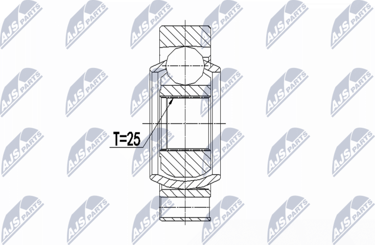 Шрус внутренний (граната) NTY. Артикул NPW-BM-068