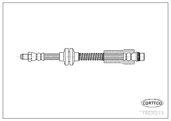 Тормозной шланг Corteco передний передний для Citroen C8 I 2002-2014. Артикул 19031273