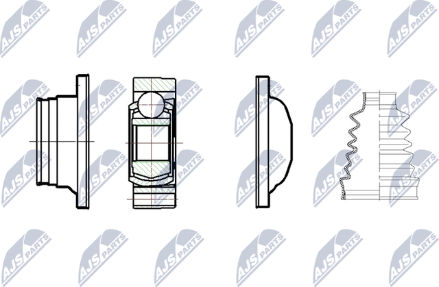 Шрус внутренний (граната) NTY. Артикул NPW-ME-097