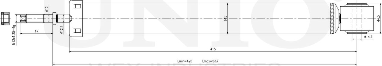 Амортизатор подвески (Unio). Артикул SAB-10688