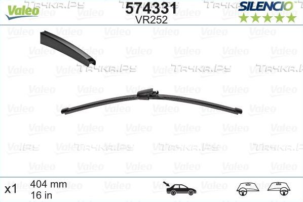 Щетка стеклоочистителя (дворник) Valeo задняя для Skoda Octavia A5 2004-2013. Артикул 574331