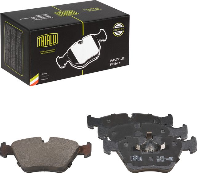 Тормозные колодки Trialli (Low-Metallic) передние для BMW 5 III (E34) 1987-1996. Артикул PF 4070