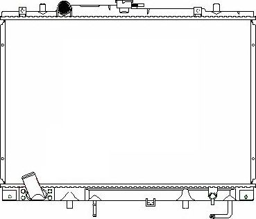 Радиатор охлаждения двигателя Sakura. Артикул 3321-4001