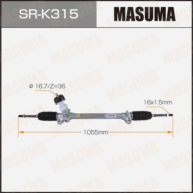 Рейка рулевая MASUMA, KIA CERATO II 16- LHD (левый руль) Masuma. Артикул SRK315