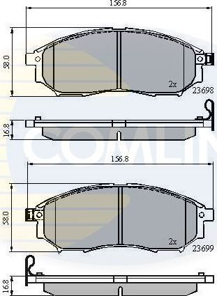 Тормозные колодки Comline Comline передние для Renault Koleos I 2008-2016. Артикул CBP31524